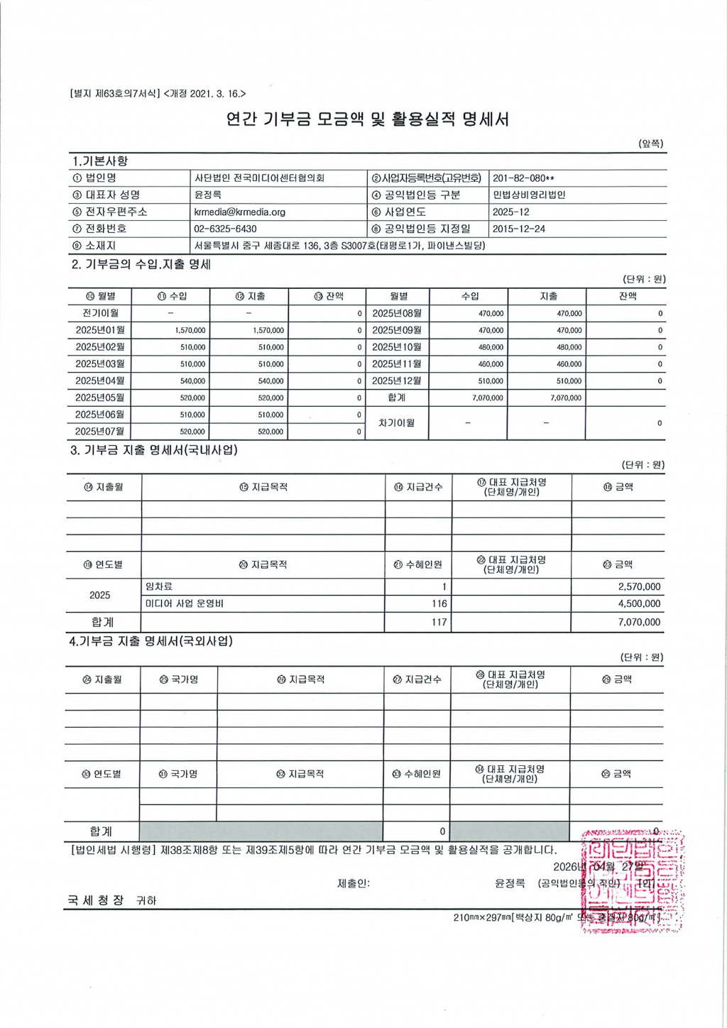 연간 기부금 모금액 및 활용실적 명세서_ 날인.png
